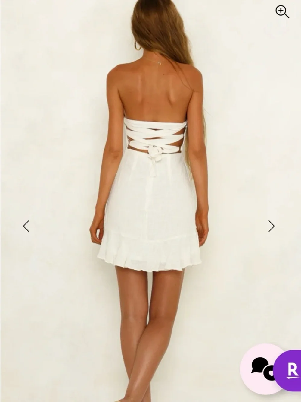 Hello Molly White Ruffle Mini Dress - Picture 4 of 10